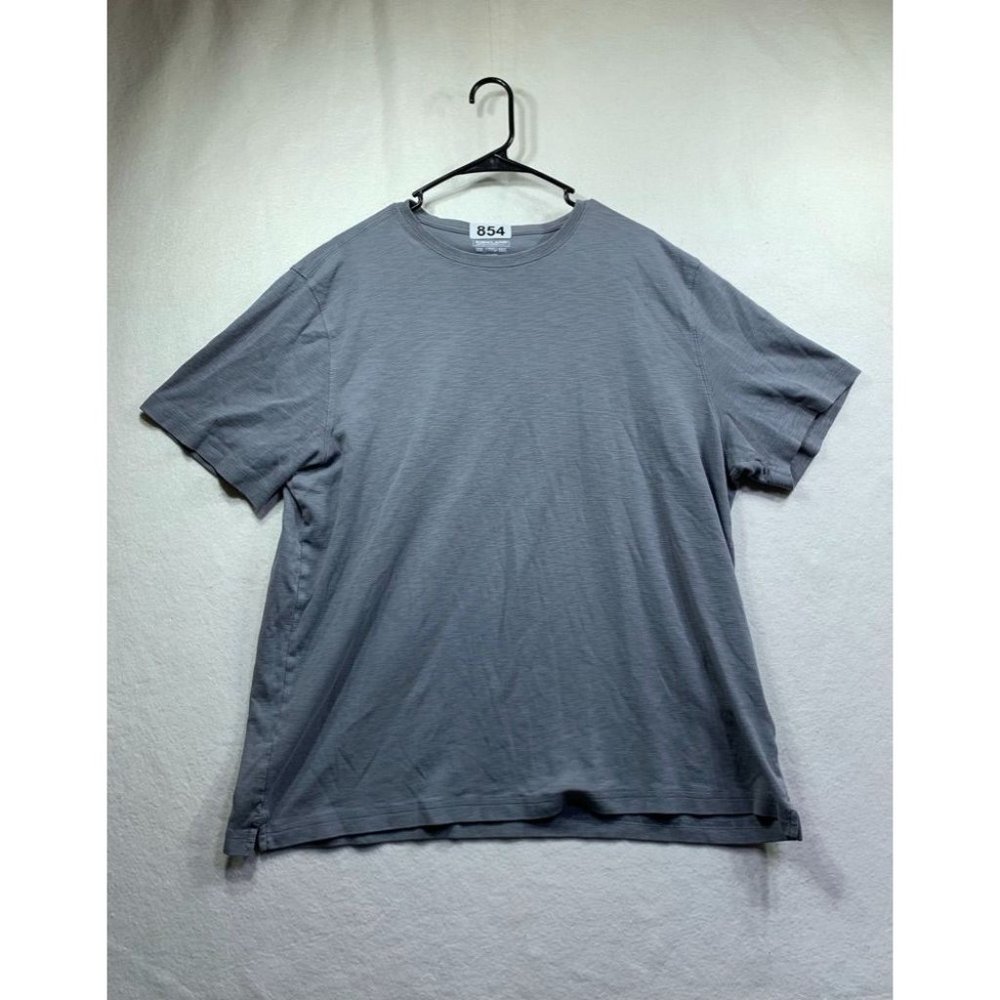 Plus Size Men Kirkland Signature Gray Cotton Plain T-Shirt Size XXL (854)